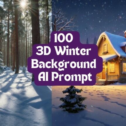 100 3D Winter Background AI Prompt With Image